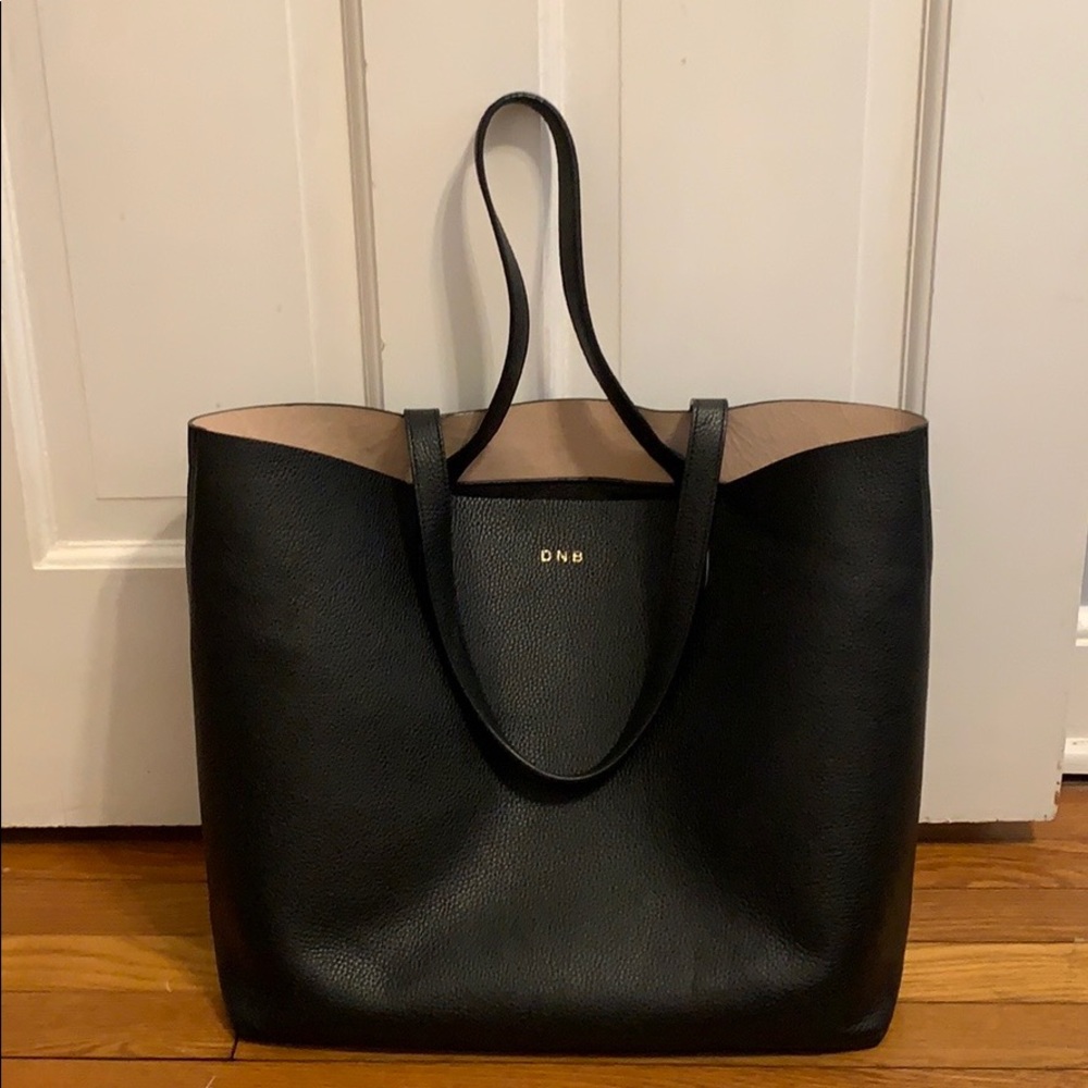 Cuyana Black Structured Tote